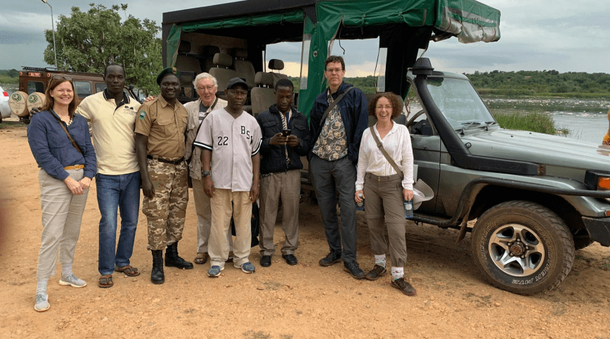 The HUGS team on Safari in Uganda in 2019